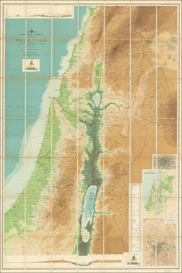 92-Holy Land Map By John Bartholomew