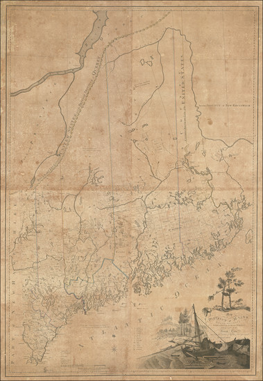 35-Maine Map By Osgood Carleton