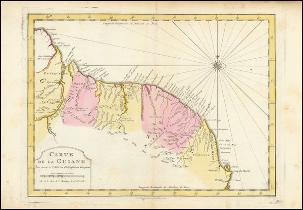 70-Guianas & Suriname Map By A. Krevelt