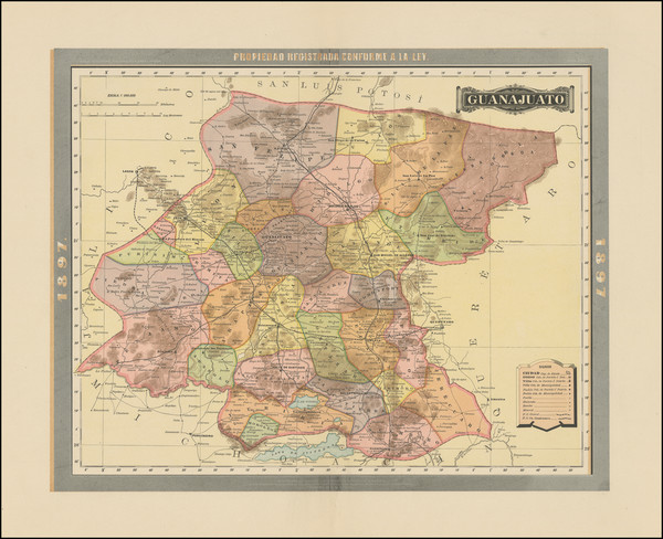 72-Mexico Map By Antonio Garcia y Cubas