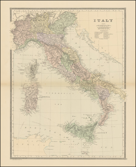 8-Italy Map By William Bradley & Bros.