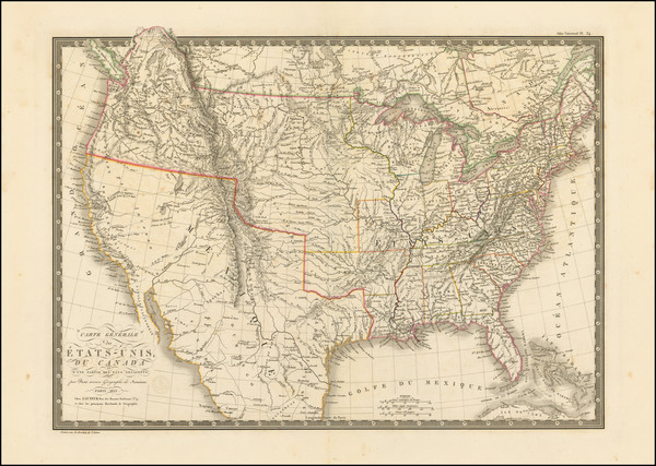 29-United States Map By Adrien-Hubert Brué