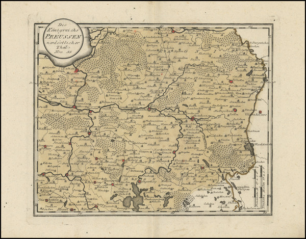 68-Poland, Russia and Baltic Countries Map By Franz Johann Joseph von Reilly