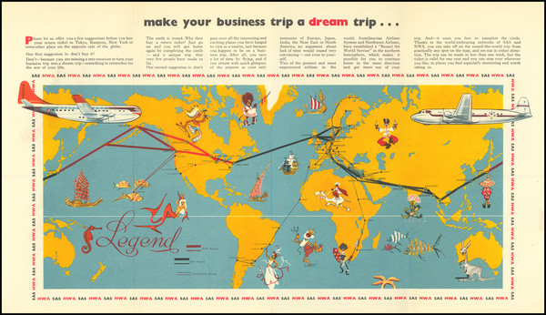 8-World, Pictorial Maps and Travel Posters Map By Anonymous