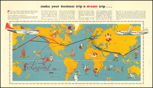 47-World, Pictorial Maps and Travel Posters Map By Anonymous