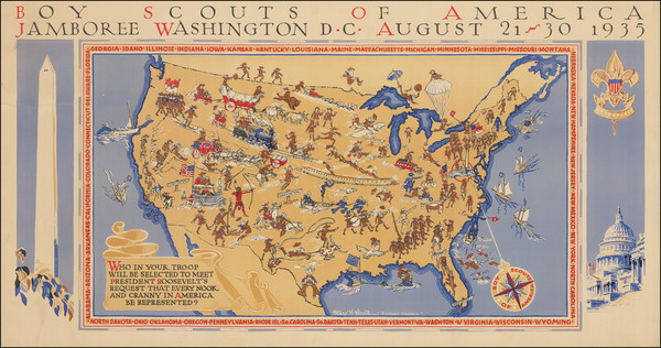 35-United States and Pictorial Maps Map By Stacy H. Wood