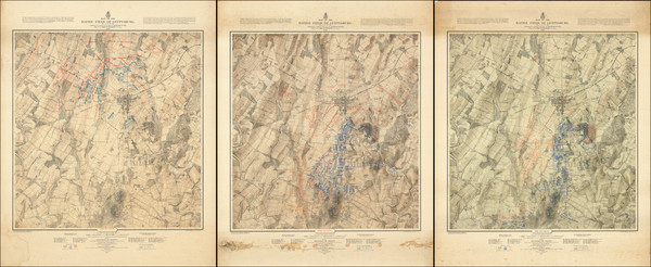 77-Mid-Atlantic, Pennsylvania and Civil War Map By John B. Bachelder