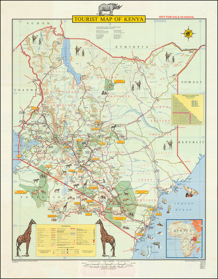 20-East Africa and Pictorial Maps Map By Survey of Kenya