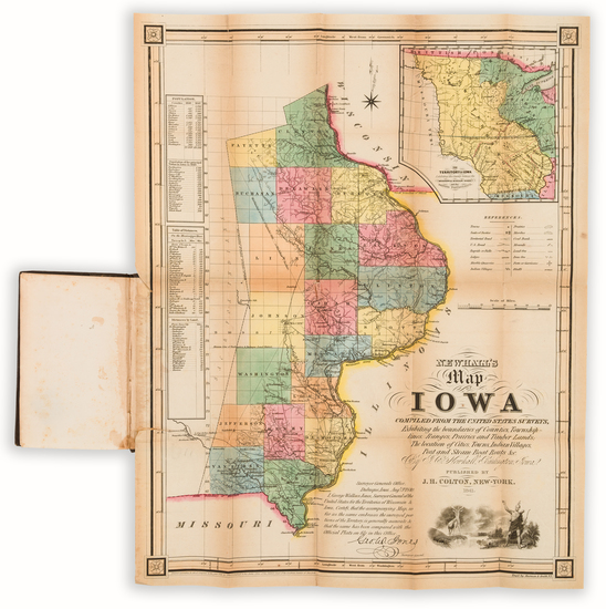 65-Midwest, Plains and Iowa Map By John B. Newhall