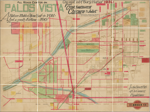 56-Illinois and Chicago Map By A G Briggs