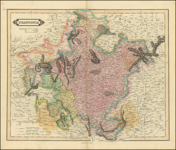 61-Mitteldeutschland Map By W. & D. Lizars