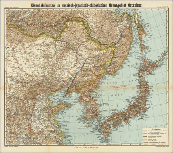 73-China, Japan and Korea Map By Paul Langhans