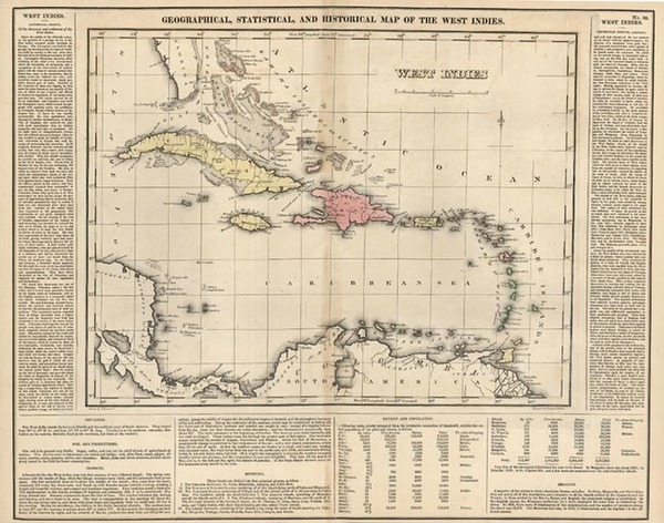 17-Caribbean Map By Henry Charles Carey  &  Isaac Lea