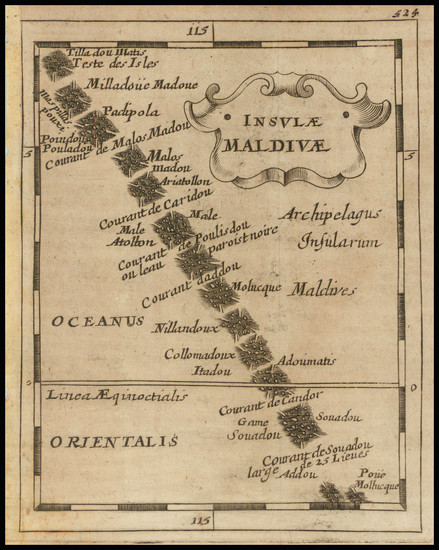 99-India and Other Islands Map By Pierre Du Val / Johann Hoffmann