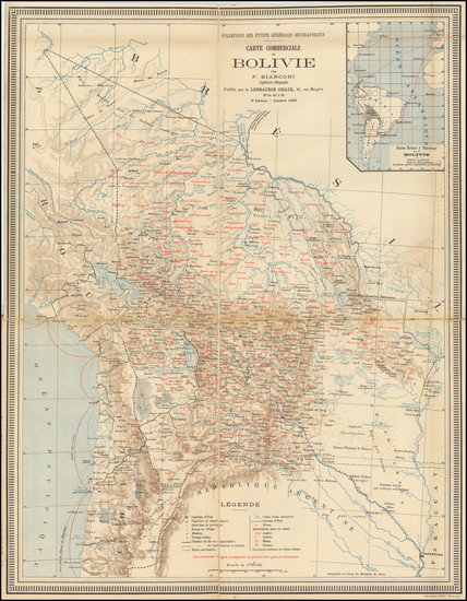 40-Paraguay & Bolivia Map By F. Bianconi