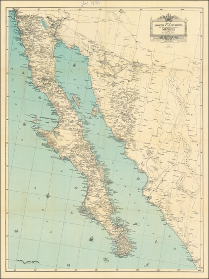 12-Mexico and Baja California Map By Edward H. Knight