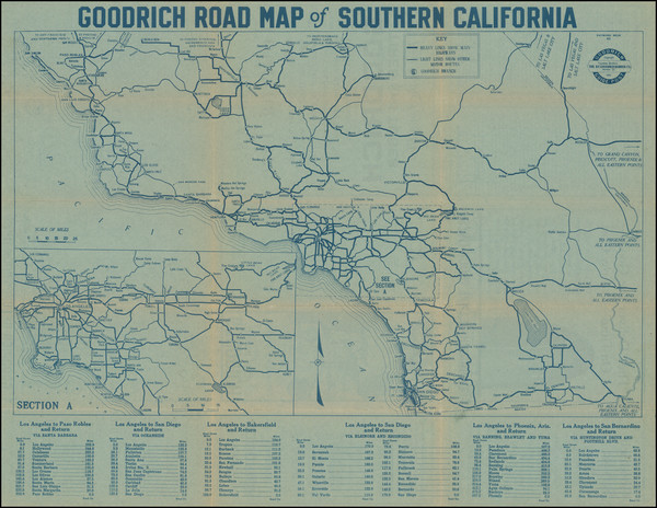 40-California and Los Angeles Map By B F Goodrich 