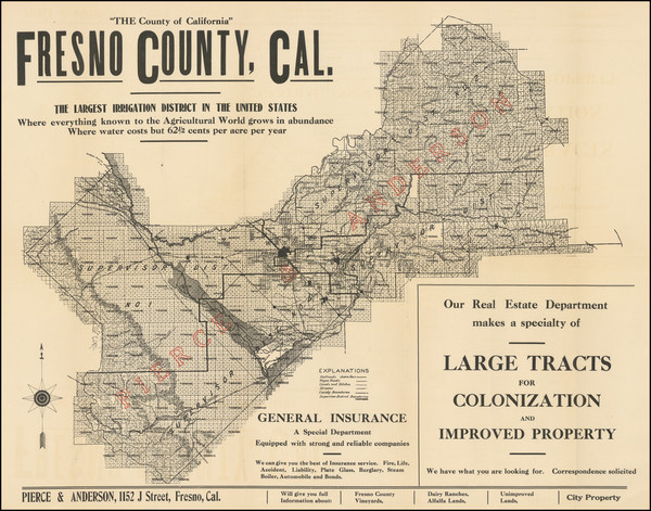 58-California Map By Pierce & Anderson