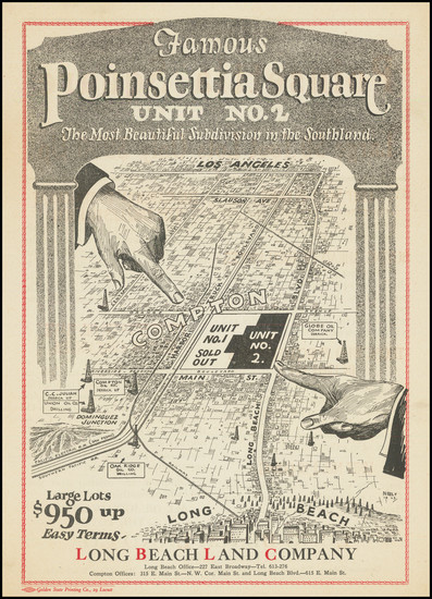 68-Los Angeles Map By Golden State Printing Co.  / Neely