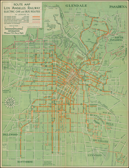 85-Los Angeles Map By Los Angeles Railway Corp