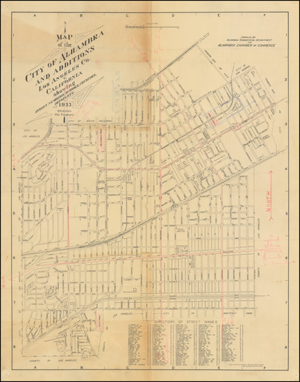 87-Los Angeles Map By O N Rugen 