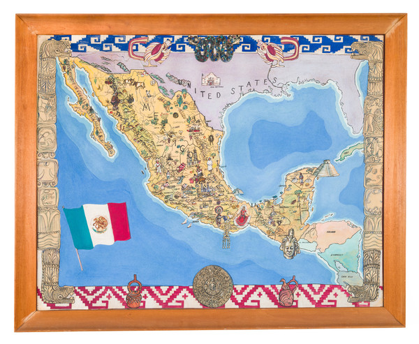 100-Mexico Map By Mary  Agnes Reardon