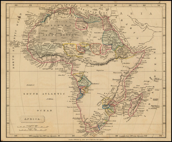 26-Africa Map By John Arrowsmith