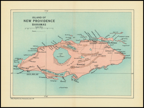 98-Bahamas Map By Sifton Praed