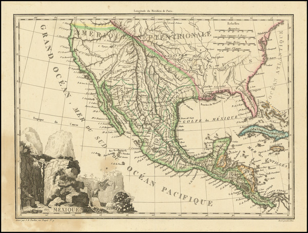 14-Texas, Southwest, Colorado, Utah, Rocky Mountains, Colorado, Utah, Mexico and California Map By