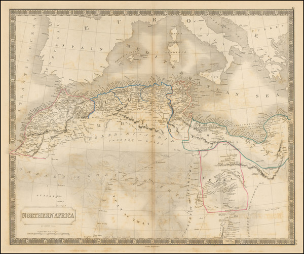 88-North Africa Map By Sidney Hall