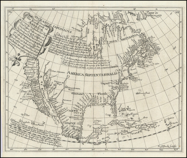 42-Southeast, North America and California as an Island Map By Henry Briggs