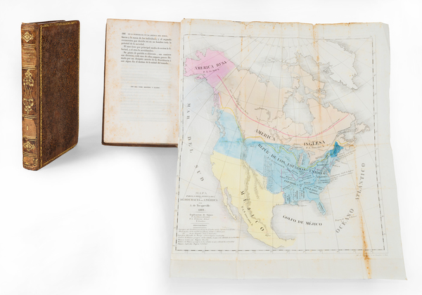 3-Rare Books Map By Alexis De Tocqueville