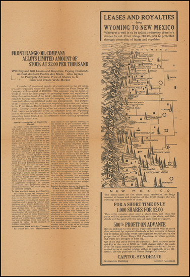 37-Colorado and Colorado Map By Front Range Oil Co.