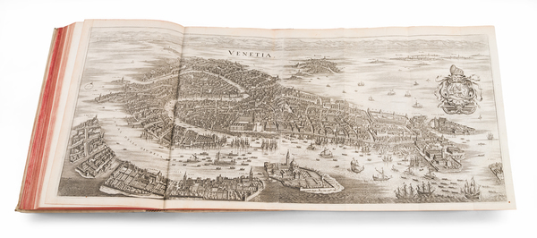80-Italy and Rare Books Map By Matthaus Merian