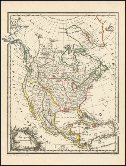 21-North America Map By Conrad Malte-Brun