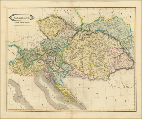 88-Austria, Hungary, Czech Republic & Slovakia and Croatia & Slovenia Map By Daniel Lizars