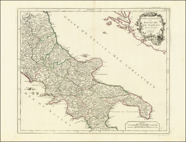 50-Southern Italy Map By Paolo Santini / Giovanni Antonio Remondini