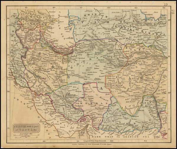 47-Central Asia & Caucasus and Persia & Iraq Map By John Arrowsmith