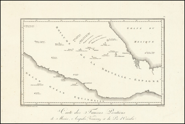70-Mexico Map By Alexander Von Humboldt