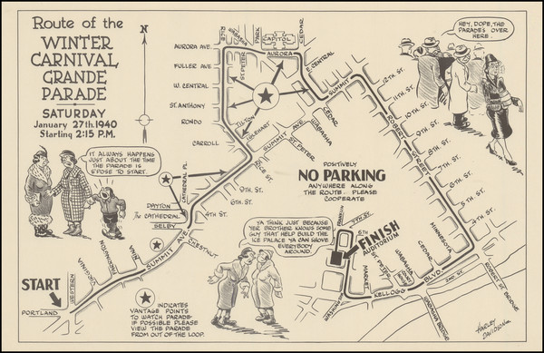 63-Minnesota and Pictorial Maps Map By Harley Davidson