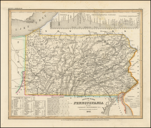 56-Pennsylvania Map By Joseph Meyer