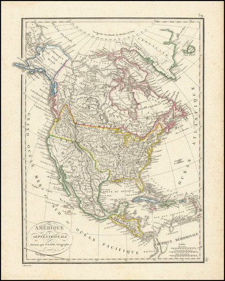 1-North America Map By Pierre Lapie