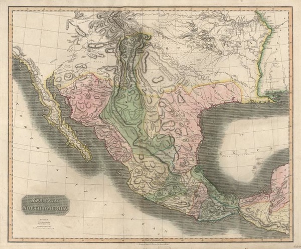 42-Texas, Plains, Southwest and Mexico Map By John Thomson