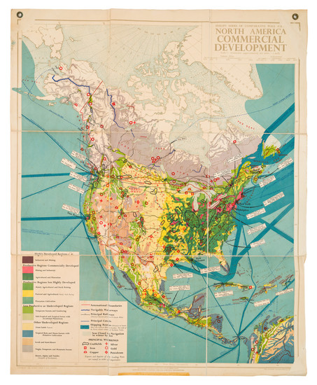 92-North America Map By George Philip & Son