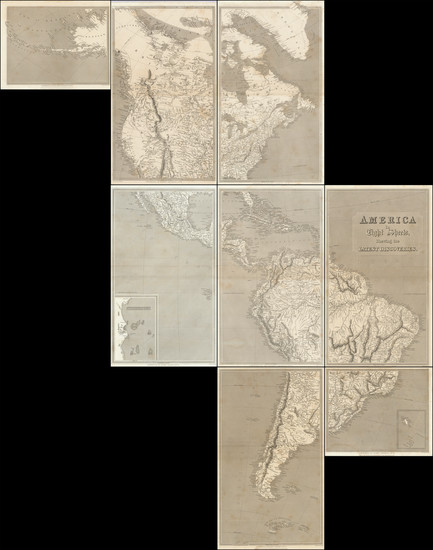 80-America Map By J. W. Lowry / Baldwin & Cradock