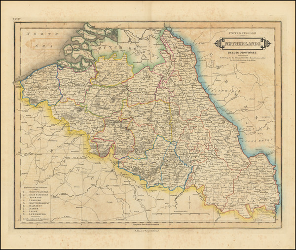 27-Belgium Map By William Home Lizars