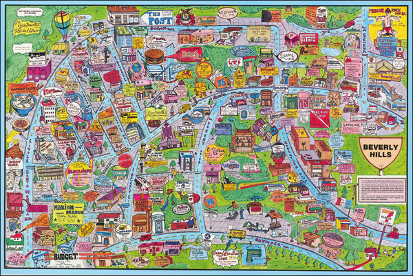 80-Los Angeles Map By Stewart Brewster Jr.