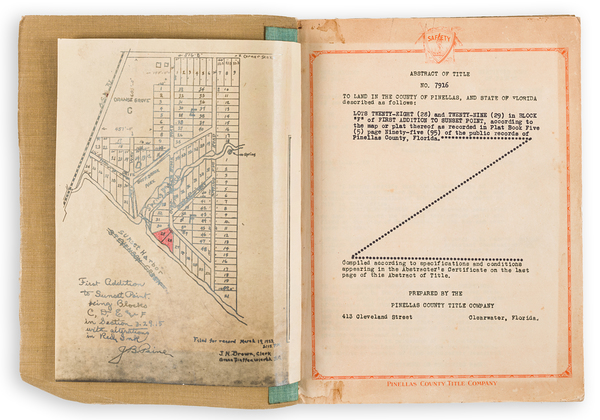 82-Florida Map By Pinellas County Title Company