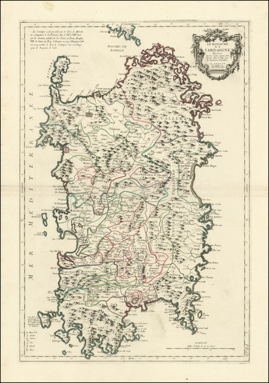 85-Sardinia Map By Paolo Santini / Giovanni Antonio Remondini
