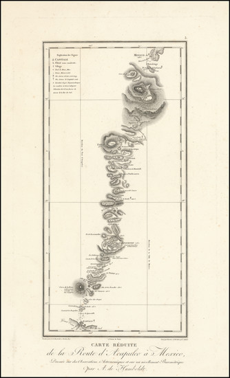 41-Mexico Map By Alexander Von Humboldt